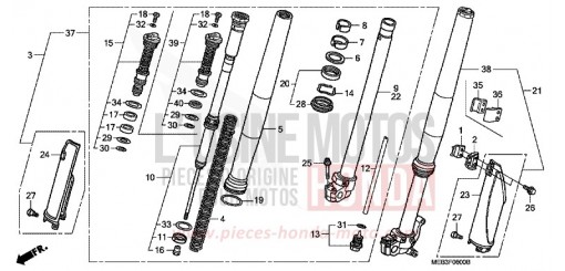 GABEL, VORNE CRF450R7 de 2007